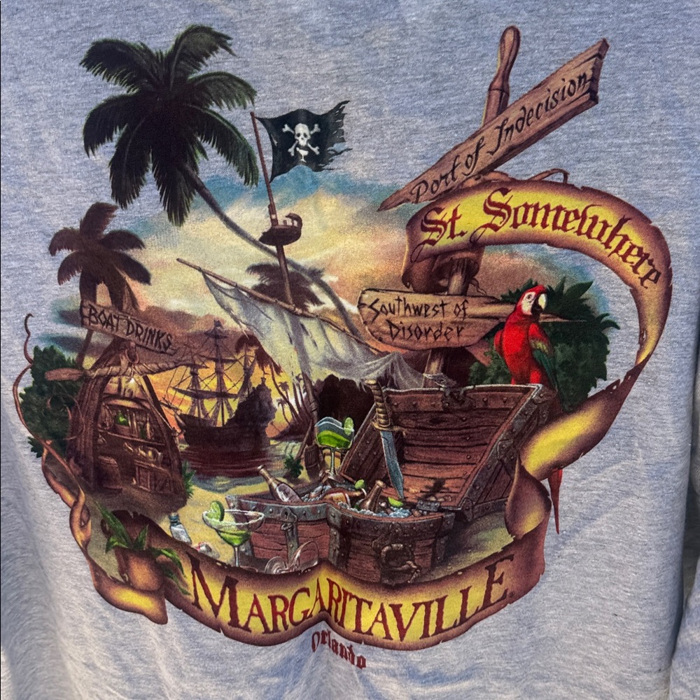 Margaritaville Jimmy Buffett gray T shirt 2xxl new